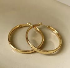 Gold plated thick round circle - plated,