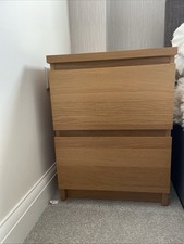 Malm Bedside Cabinets Pair