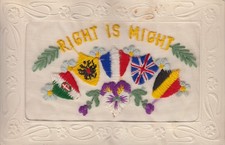 WW1 Embroidered Silk Postcard