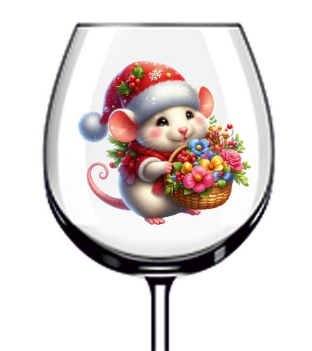 12x colourful christmas rat - 12x,