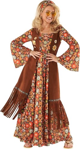 Women long hippie costume - hippie,