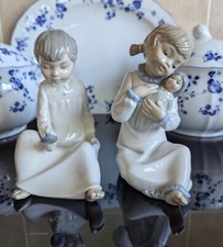 Zaphir Pair of  Figurines -Theme is Going to Bed- Slight Damage to the candle 