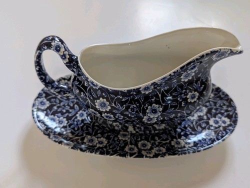Burleigh calico gravy boat and - burleigh,