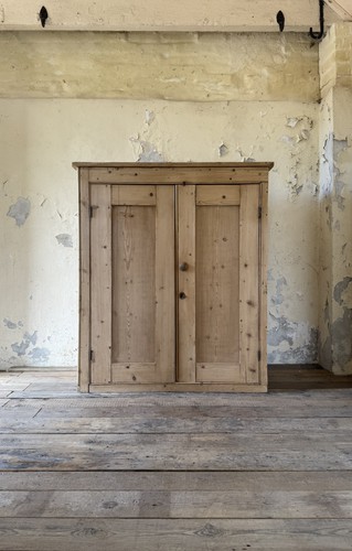 Antique solid pine cupboard - antique,