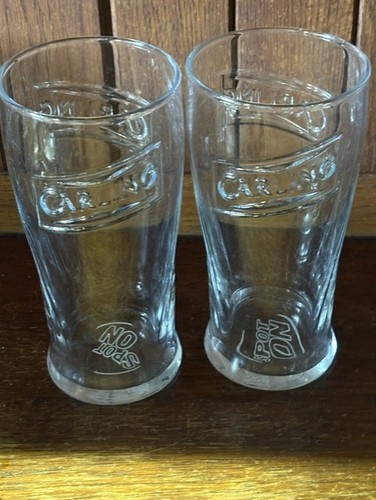 Carling pint glasses - 2, x