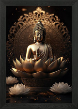 Buddha Golden Shrine Framed