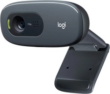 Logitech C270 HD Webcam - Dark Grey (960-000694) - Brand New Unopened - 