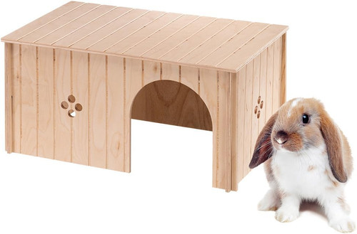 Wooden house for rabbits - wooden,