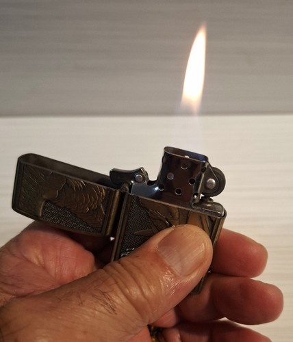 Vintage brass windproof - , pocket