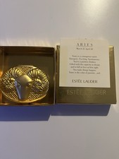 Collectible Estée Lauder Golden Aries Compact – Lucidity Pressed Powder