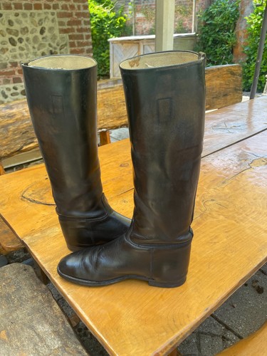 Long leather riding boots - long, size