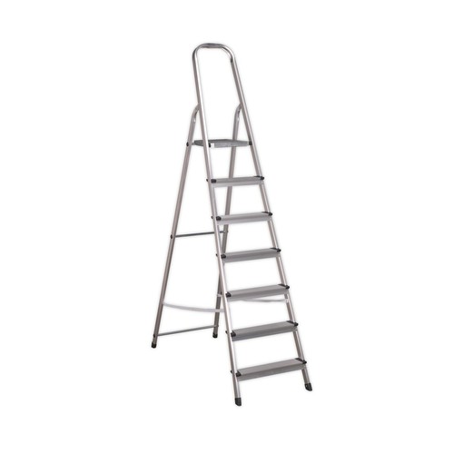 Aluminium step ladder - aluminium,