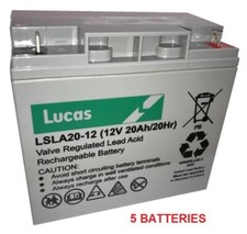 5 x LUCAS 12V 20ah Mobility