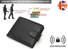 Mens Genuine Leather Wallet | RFID Protected Push Button Foldable wallet 