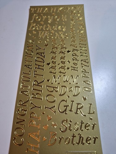 Peel offs gold - -, -birthday