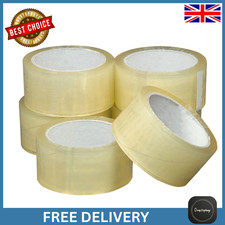 CLEAR PACKING TAPE PARCEL STRONG 48MM X 66M BOX SEALING SELLOTAPE PACKAGING 