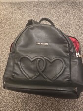 Love Moschino Women's Girls Black Backpack Bag Medium Size