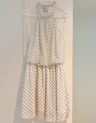 Primark white black polka dot - primark, white/black