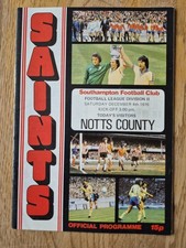 1976/77 Southampton V Notts Co Div2 Football Programme Very Good Condition