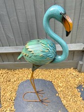 Grey Metal Heron Garden