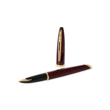 Waterman Carène Marine Amber Fountain Pen 18ct Gold Oblique Fine Nib and EF nib
