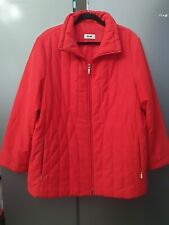 Gerry Weber Womens Quilted Jacket UK20 EU48 US16 Red Lightweight Winter Coat 