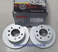 BRAKE DISCS PAIR (X2) FRONT COATED FITS MERCEDES VW MINTEX MDC1037C