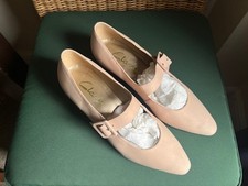 Ladies Mary Jane style shoes with matching clutch bag