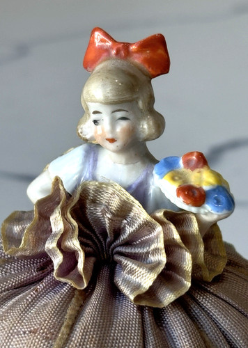 Antique german porcelain pin - german,