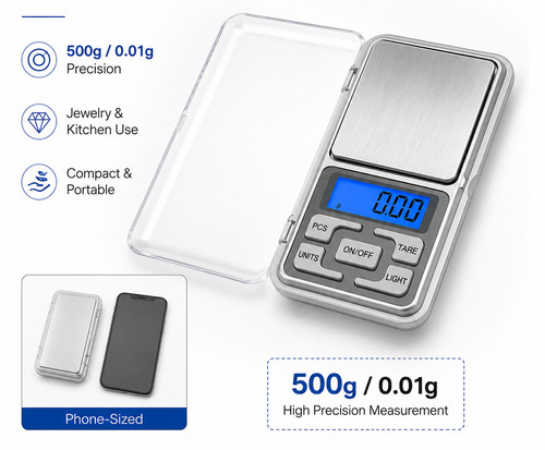 Digital pocket scales 1g - scales, 0.1g