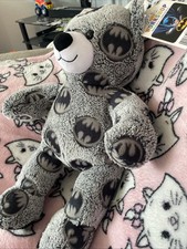 DC Comics Batman Logo Build A Bear 17” Plush Grey Black Stuffed