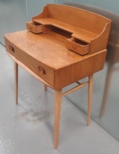 Vintage Elm Top Ercol Writing Desk Model Number 439 with Beech Legs