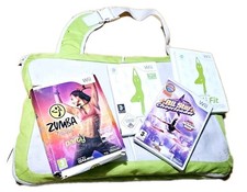 Nintendo Wii Fit Balance Board - Wii Fit & Cheerleader Game, Zumba Pack  & Bag