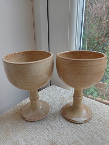 Coalbrookdale goblets pottery - goblets,