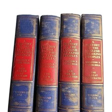 4x History of the English Speaking Peoples Winston Churchill 1958 Hardback Book