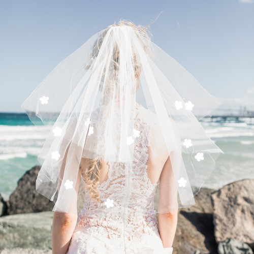 1pc bride wedding dress veil - 1pc,