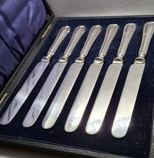 Antique Silver Handled Butter