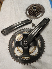 SR Suntour Chainset Cranks Triple Square Taper 170mm and Freewheel
