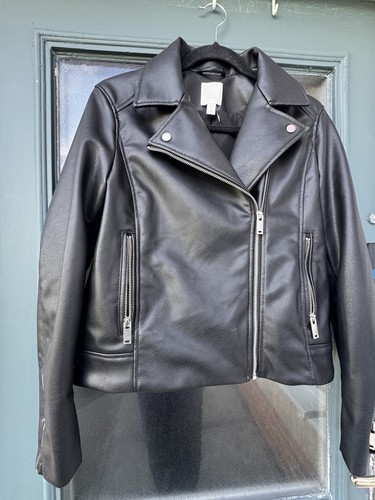 Black faux leather jacket - , with