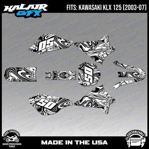 Graphics kit for kawasaki klx - kit,