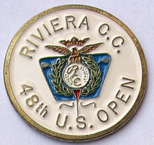 1948 US OPEN HANDPAINTD COIN GOLF BALL MARKER BEN HOGAN WIN RIVIERA COUNTRY CLUB