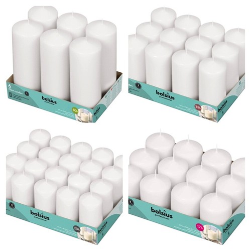 Bolsius pillar candles - pillar, white