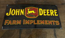 John Deere Enamel Sign Farm