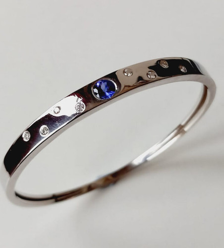 Aaa tanzanite and diamond 9k - tanzanite,
