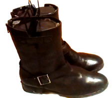 Clarks Soft Wear Real Leather Faux Fur Lined Zip Ankle Boots UK 8  EU 41 US 10