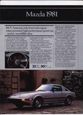 1981 MAZDA Range US Market