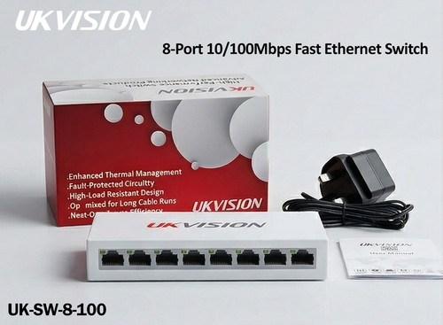 Ukvision port fast ethernet - 8-port,