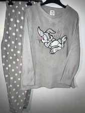 Ladies Grey Fleece Thumper Pyjamas Size XL 18-20