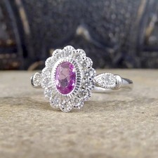 14k White Gold Over 2 Ct Oval