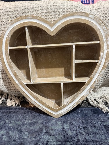 Wooden heart shaped wall